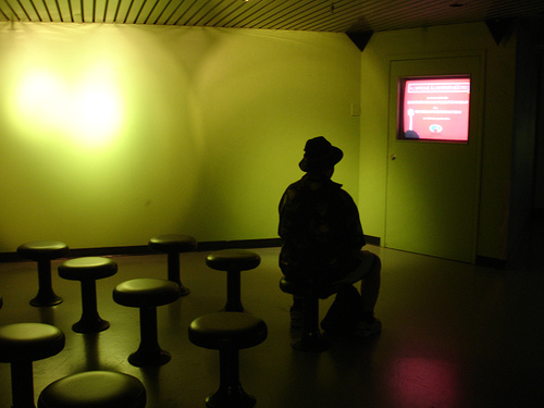 Man in Green Room at Biodome Montreal