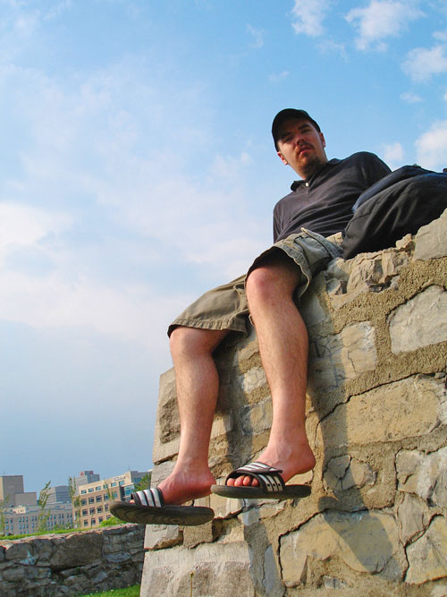 Me on Wall - Place Jacques Cartier, Montreal