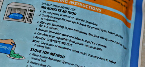 Microwave Asparagus - Frozen and Dead