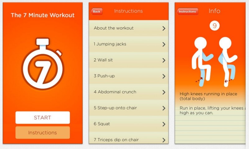 7 Minute Workout App (screenshot)