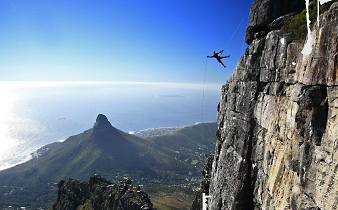 Abseil Table Mountain, Cape Town, South Africa Abseil Table Mountain, Cape Town, South Africa