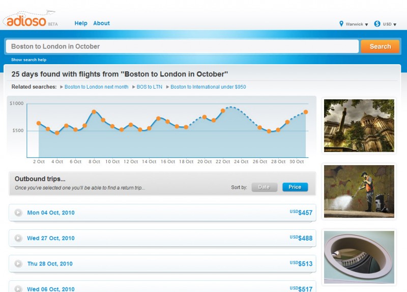 Adioso: Flexible Travel Search Engine Adioso: Flexible Travel Search Engine