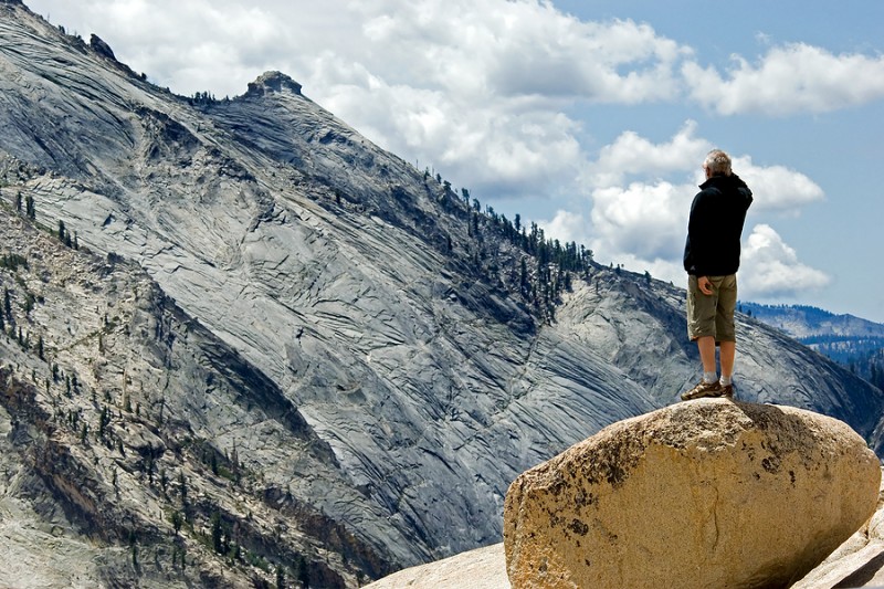 Hiking During Active Retirement Man Hiking During Active Retirement