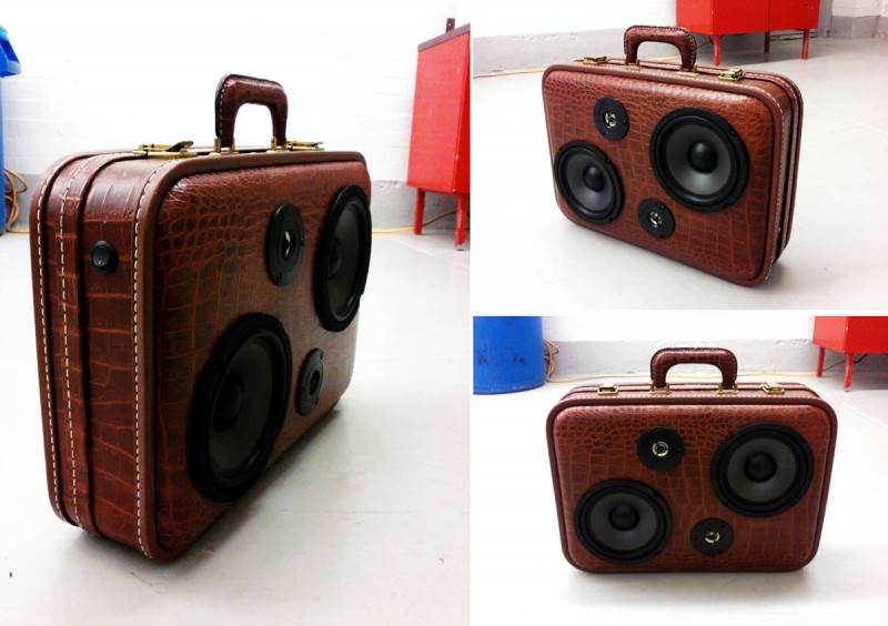 BoomCase: Vintage Suitcase-Turned-Boombox BoomCase: Vintage Suitcase-Turned-Boombox