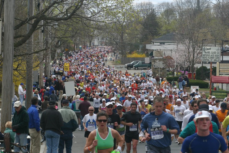 boston marathon photos. Running Boston Marathon in