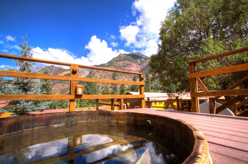 Hot Springs Hot Tub at Box Canyon Lodge in Ouray, Colorado