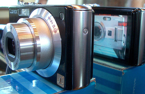 Two cameras closeup