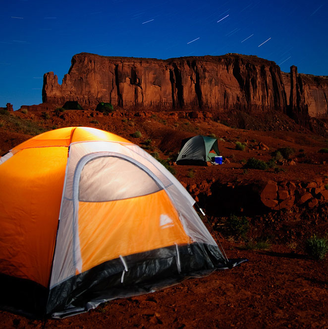Camping at Monument Valley, Utah