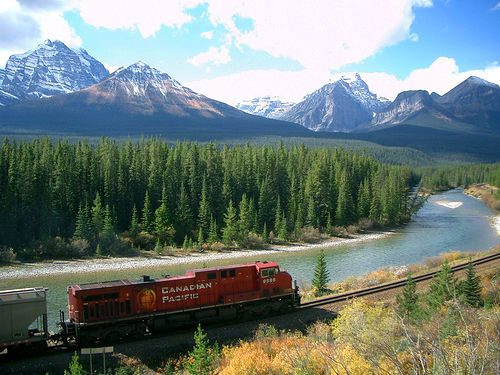 Train in Mountains