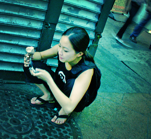 Girl on Cell Phone, New York City