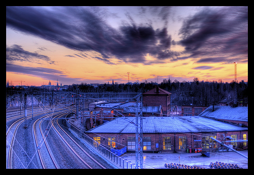 Christmas Day Sunset Over Helsinki, Finland
