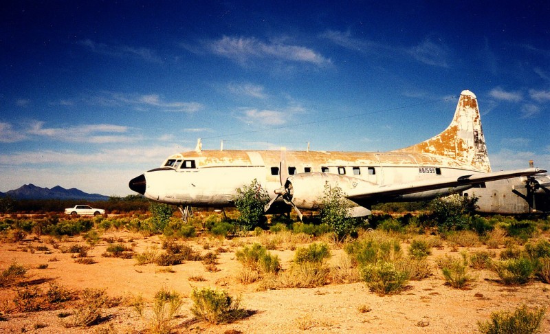 Convair Airplane in the Arizona Boneyard, Avra Valley