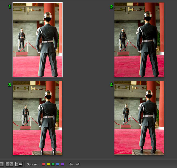 Four Soldiers Four slight variations of same photo of soldier