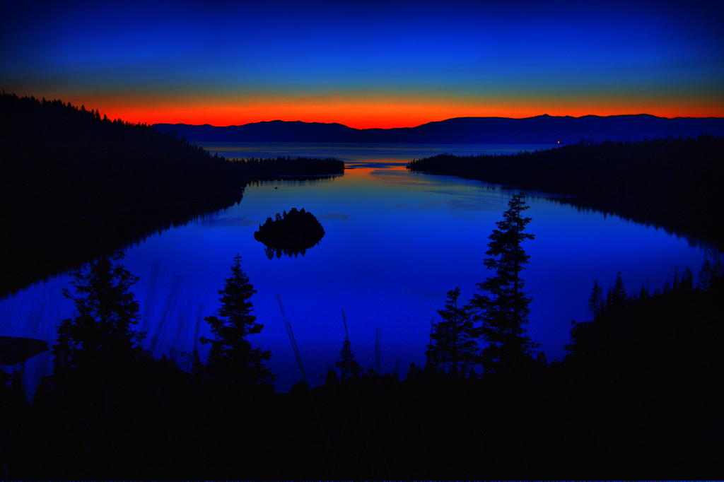 Dawn's First Glow Over Emerald Bay, California