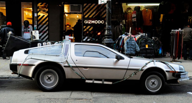 the “Back to the Future” delorean back to future. the “Back to the Future”