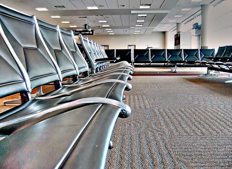 Seats at an Empty Airport