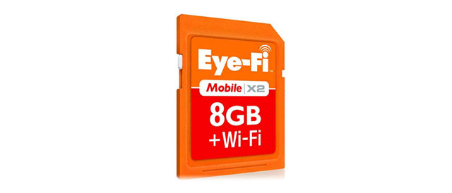 Eye-Fi Mobile X2 Wireless Memory Card (closeup)