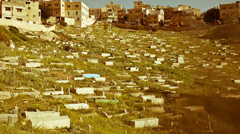 Vast Field of Graves Near Amman, Jordan