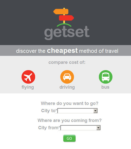 GetSet - Travel App (screenshot)