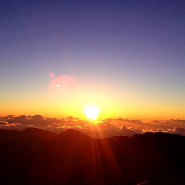 Sunrise Atop Haleakala ("House of the Sun"), Maui, Hawaii Sunrise Atop Haleakala ("House of the Sun"), Maui, Hawaii