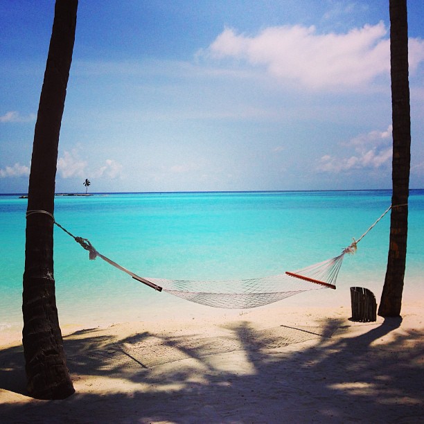 Beach Hammock at Gili Lankanfushi, Maldives Beach Hammock at Gili Lankanfushi, Maldives