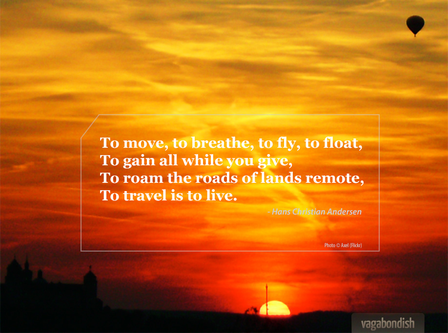 Travel quote from Hans Christian Andersen