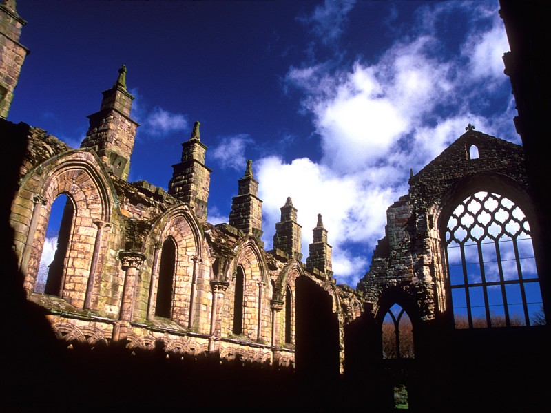 The Ruins of Holyrood Abbey in Edinburgh, Scotland