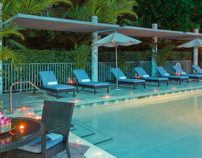 Poolside at il Lugano Hotel in Fort Lauderdale, Florida