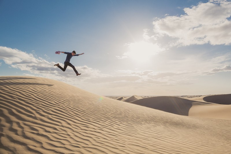 Jumping the Dunes by Cole Rise
