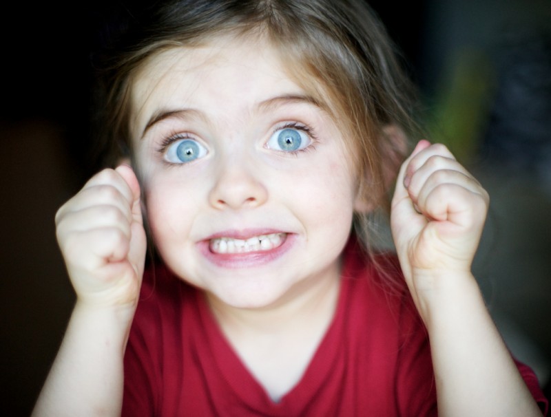 Excited Young Girl
