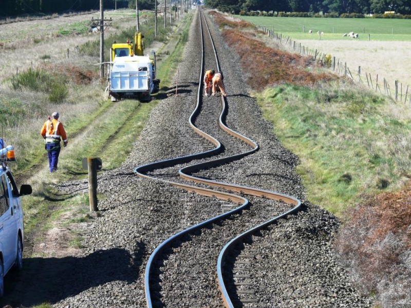 New Zealand Earthquake Twisted Railroad Tracks