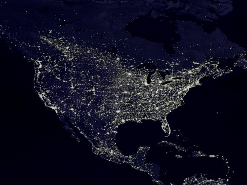 The Night Lights of the United States (from Space)