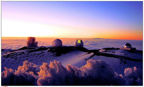 Astronomy Observatory on Mauna Kea, Hawaii