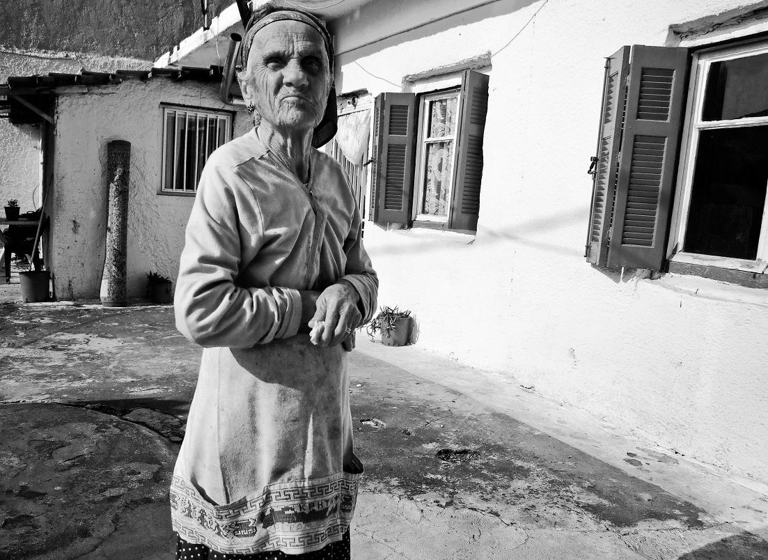 Old woman in Larissa, Greece