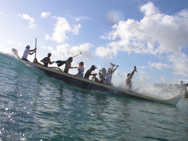 Outrigger Canoe Ride, Waikiki Beach Services, Oahu, Hawaii