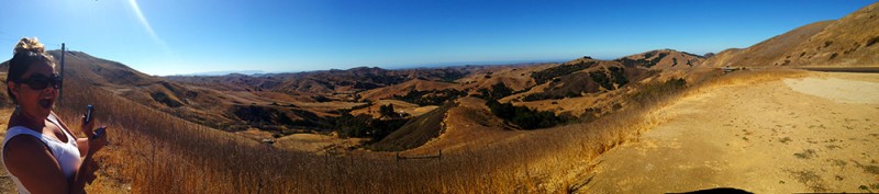 Panorama of Central Coast Wine Country in California