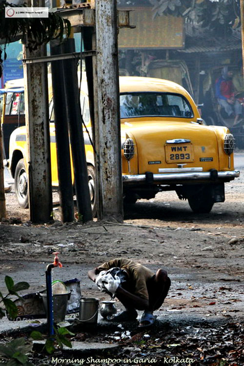 Morning Shampoo in Kolkata, India