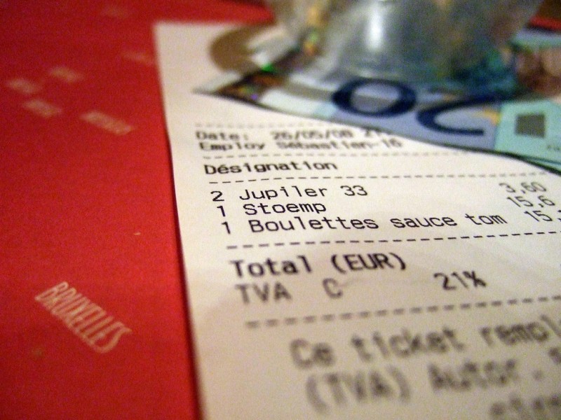 Receipt for Belgian Food Receipt for Belgian Food