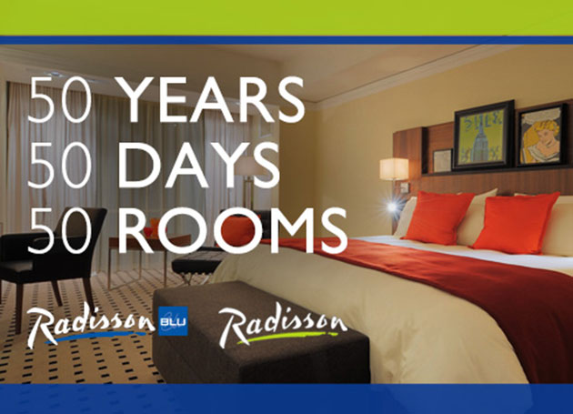 Radisson "50 Years, 50 Days, 50 Rooms" Hotel Giveaway