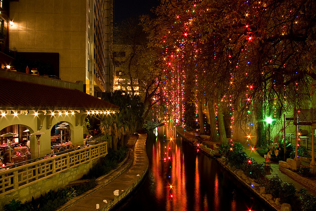 Riverwalk at Christmas, San Antonio, Texas