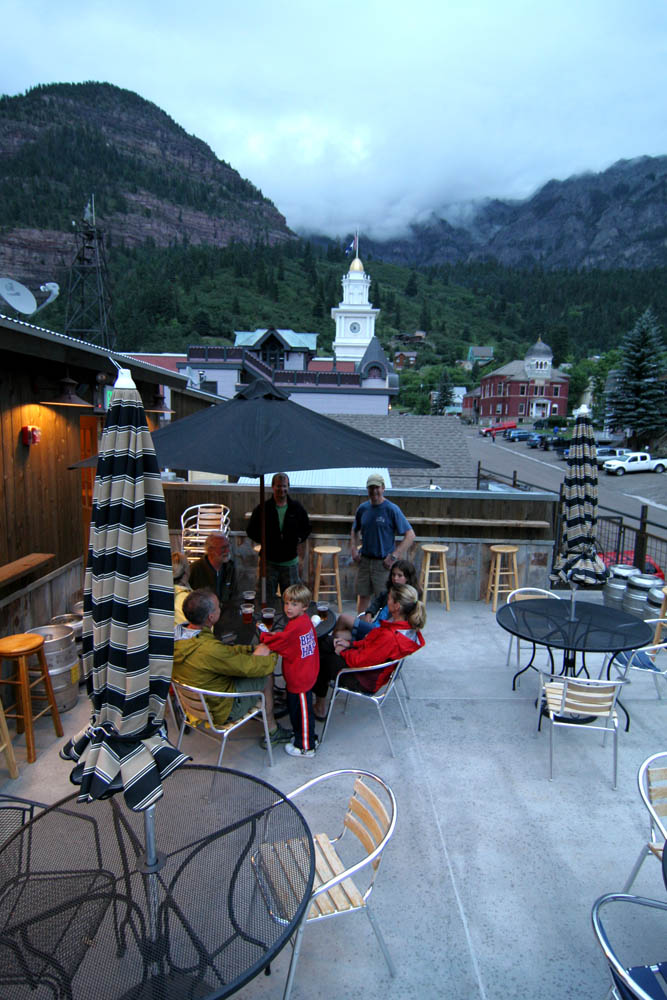 Rooftop Patio at Ouray Brewery, Colorado Rooftop Patio at Ouray Brewery, Colorado