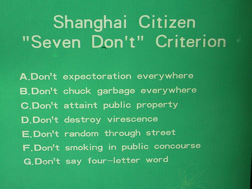 7 Shanghai Don’ts