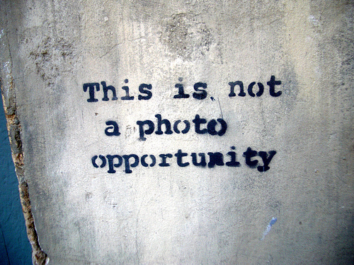 Sign: This is Not a Photo Opportunity, London