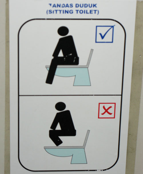 Signspotting: Please Sit on Sitting Toilet