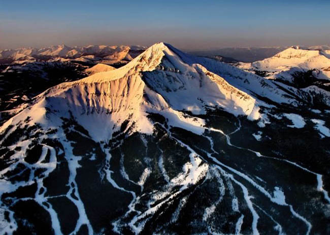 Ski Area of Moonlight Basin, Montana (aerial)