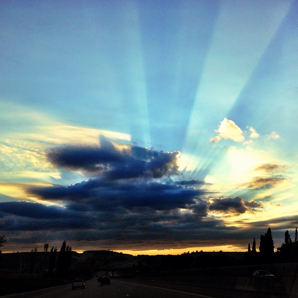 Morning sunrise while en route to Mkhuze Game Reserve, South Africa