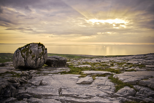 Sunset Over Galway Bay in Clare, Ireland