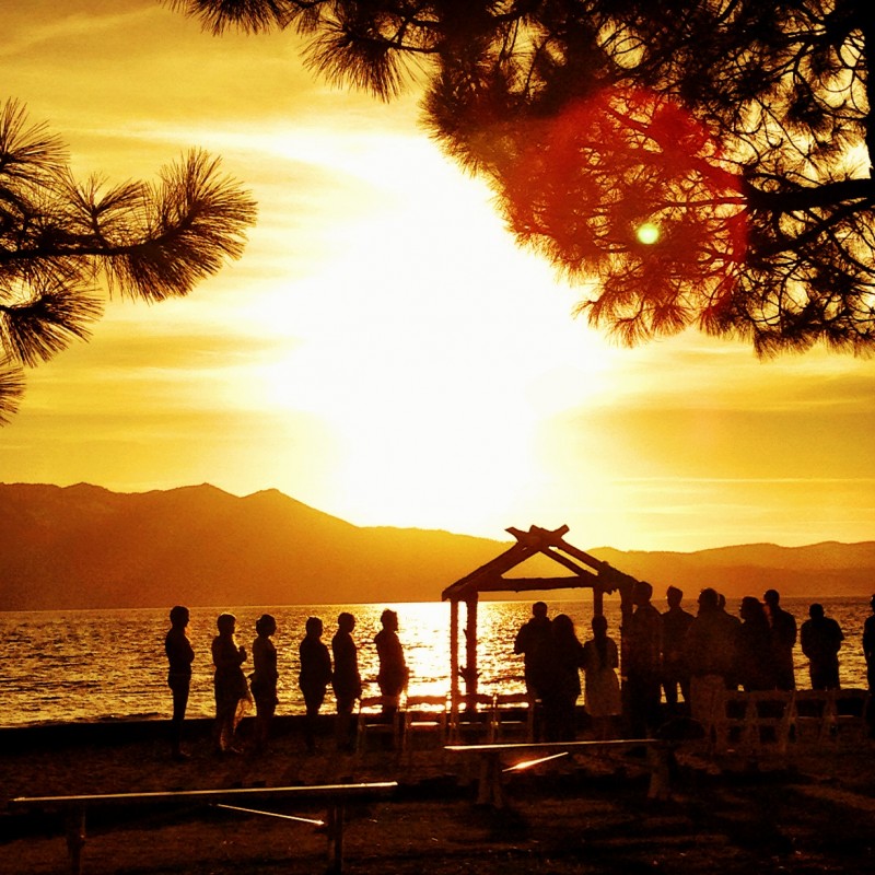 Sunset from the Beach at The Landing Resort, Lake Tahoe, California