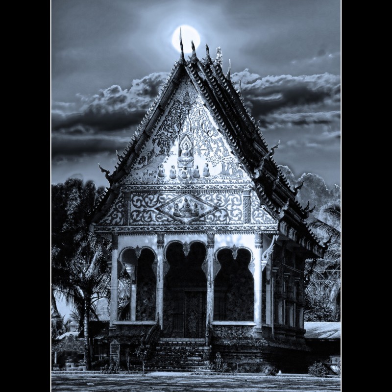 Temple Under the Moon in Luang Prabang, Laos