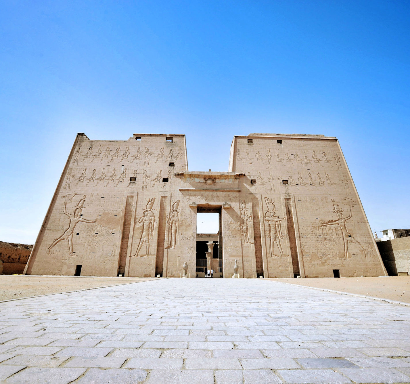 Entrance to the Temple of Horus at Edfu, Egypt